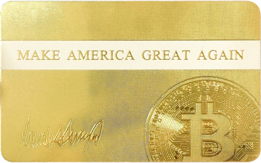 Commemorate Trump Crypto President Gold Card